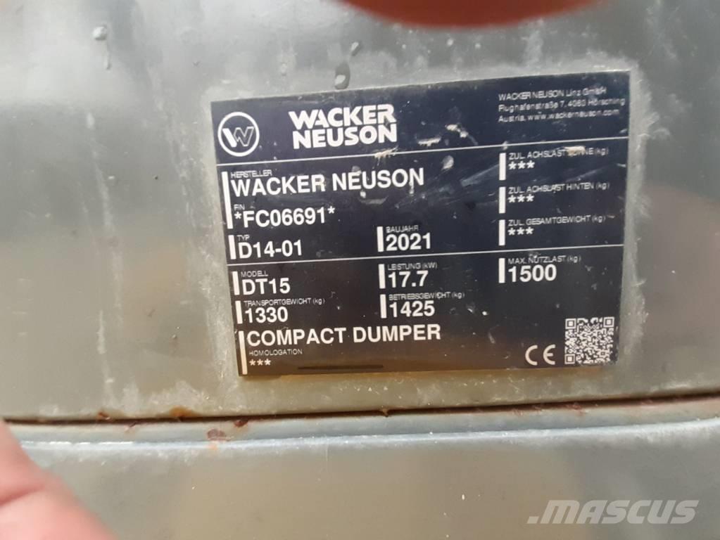 Wacker Neuson DT15 Dumpers de lagartas