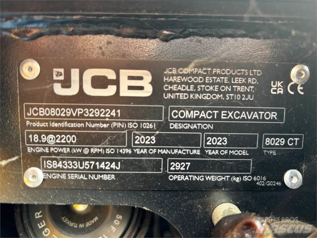 JCB 8029CTS Mini Escavadoras <7t