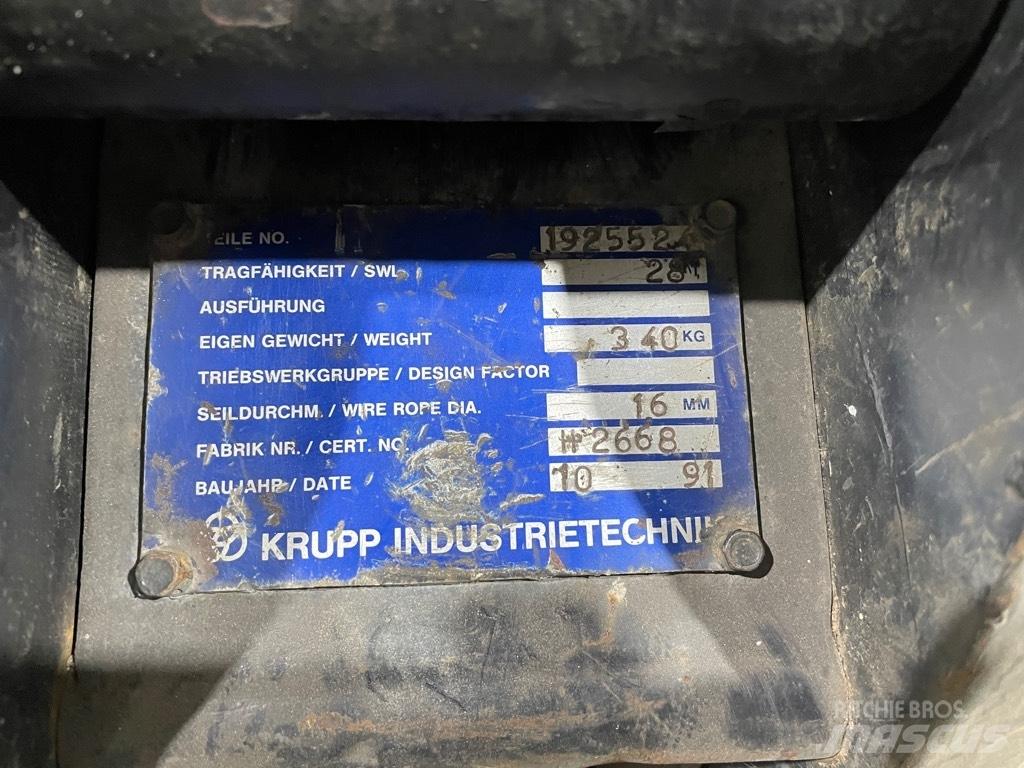 Krupp hookblock 28T Peças e equipamento de gruas