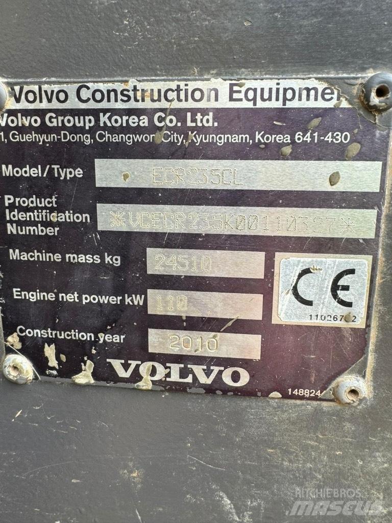 Volvo ECR 235 C L Escavadoras de rastos