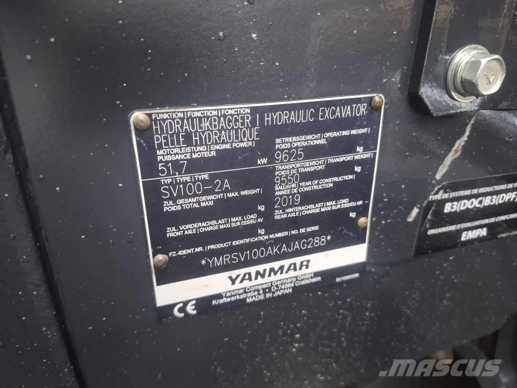 Yanmar SV 100-2A Escavadoras Midi 7t - 12t