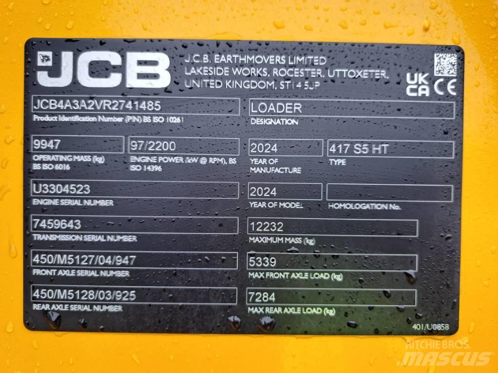 JCB 417 HT Pás carregadoras de rodas