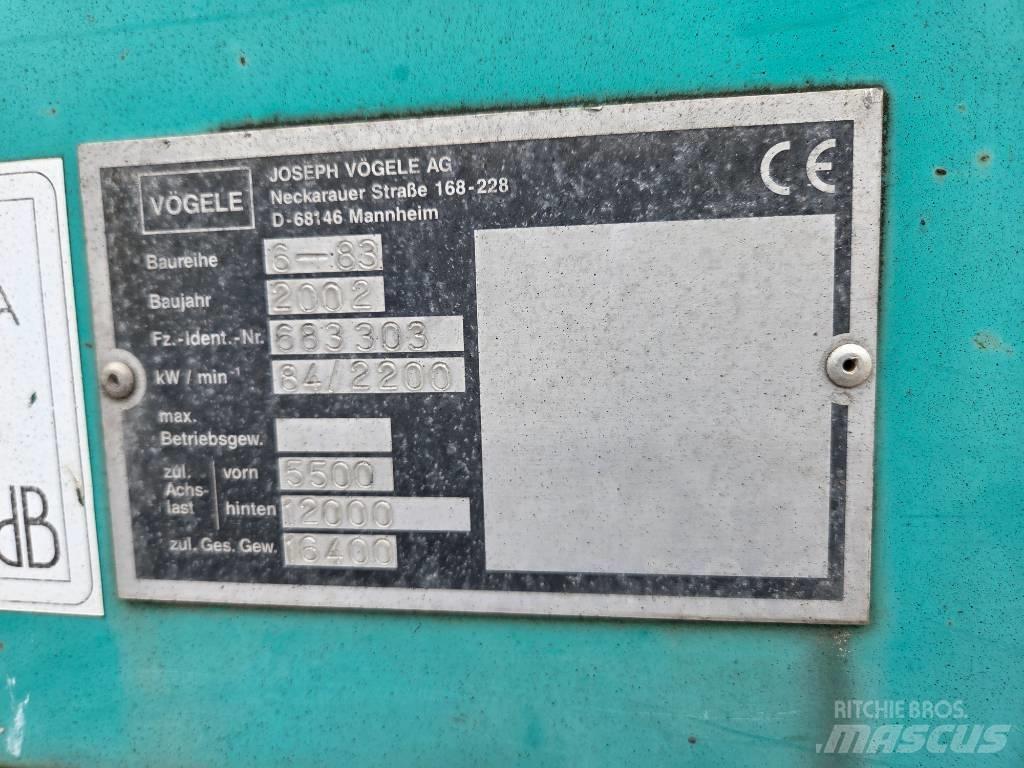 Vögele Super 1603 Pavimentadoras de asfalto