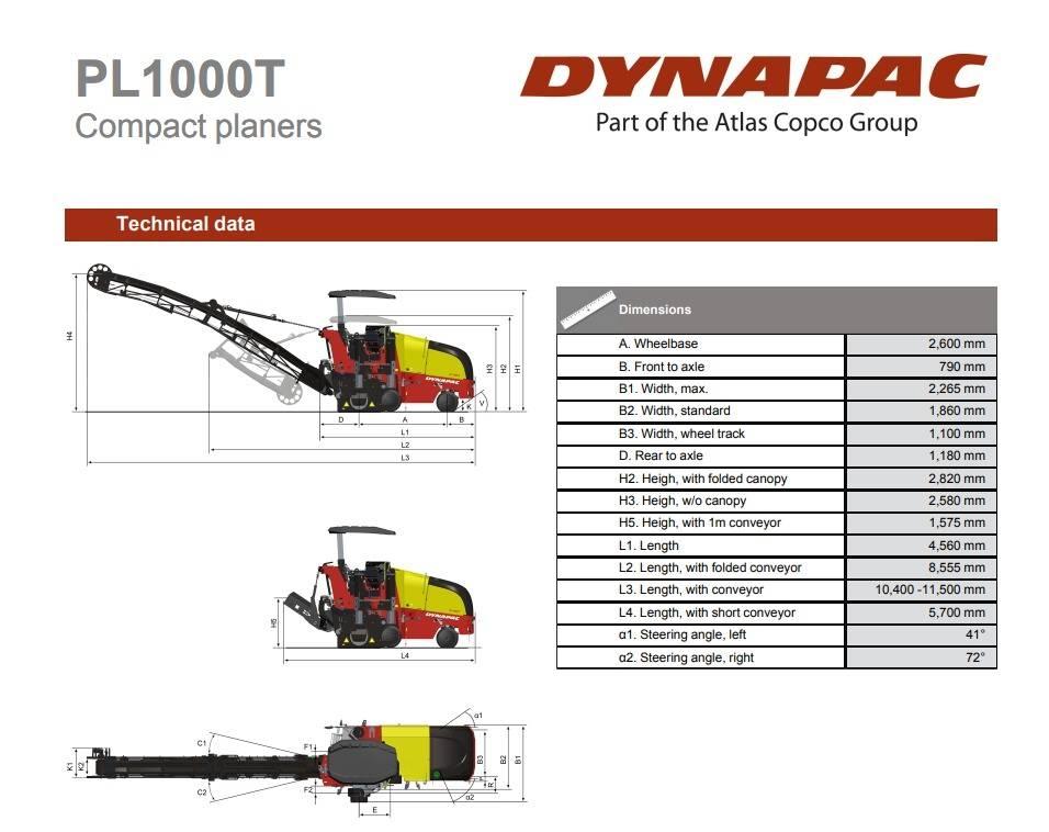 Dynapac PL1000T Fresadoras de asfalto