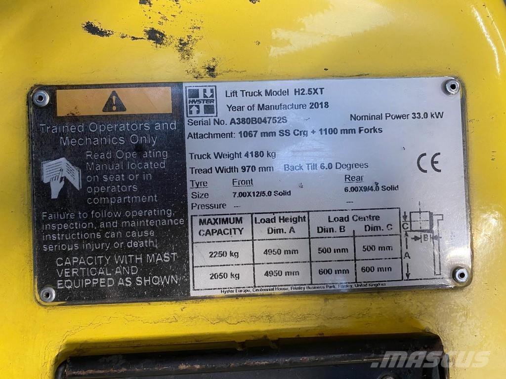 Hyster H2.5XT Empilhadores Diesel