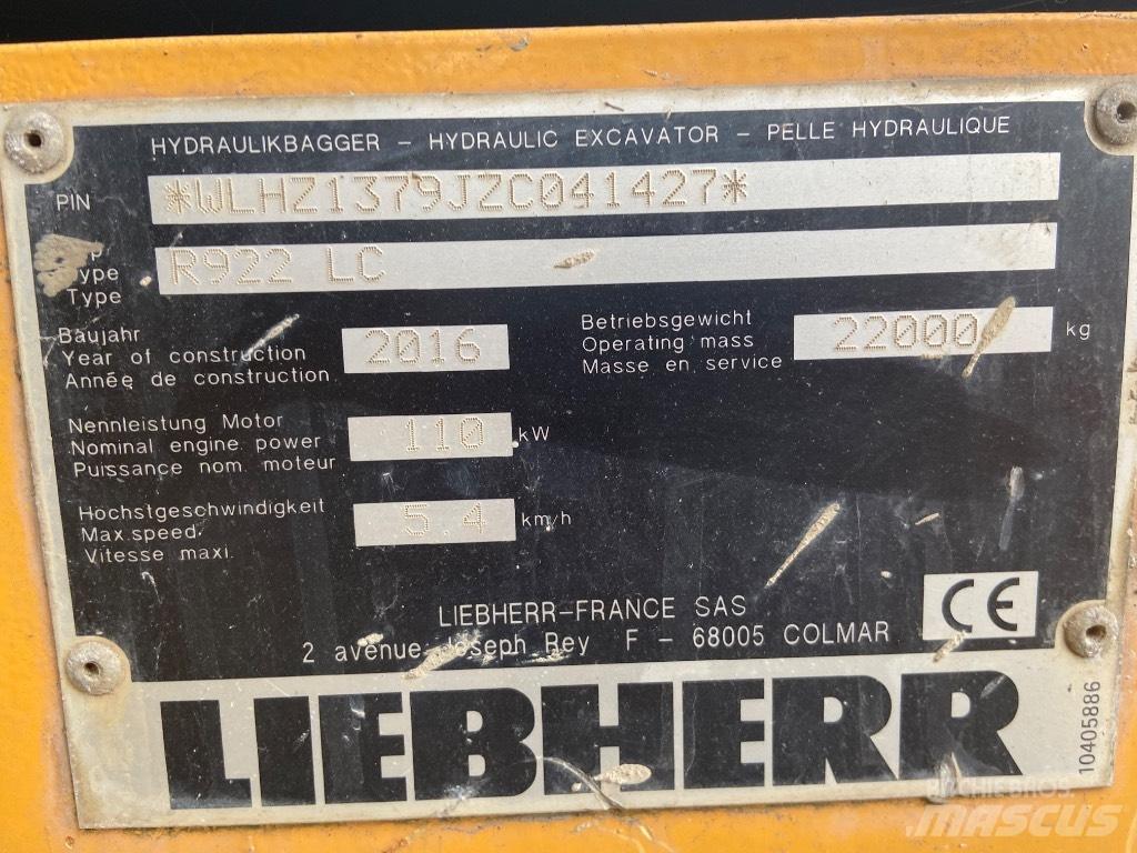 Liebherr R 922LC Escavadoras de rastos