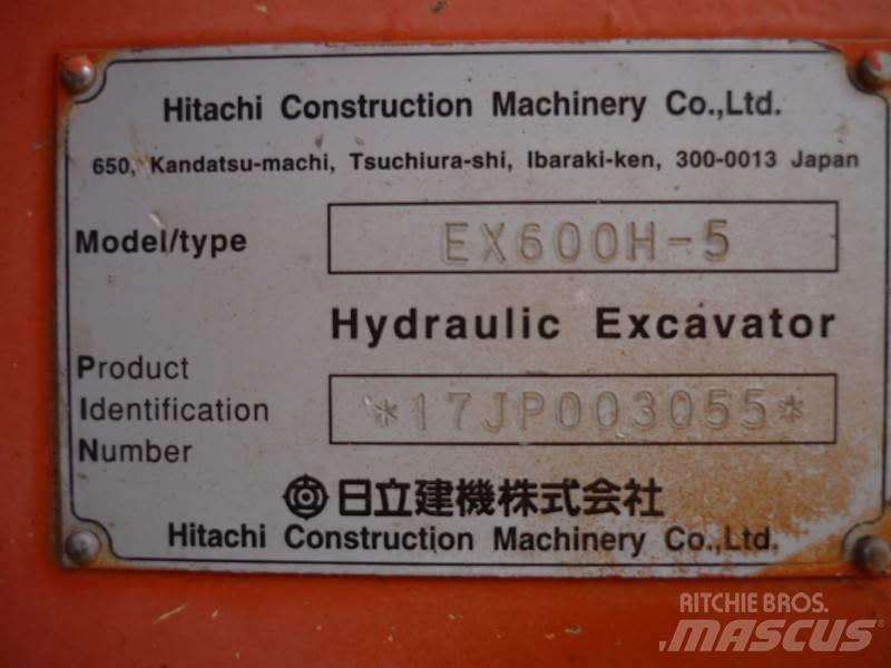 Hitachi EX 600 H-5 Escavadoras de rastos