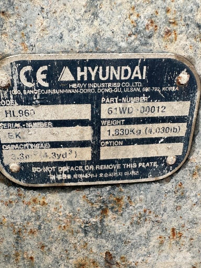 Hyundai HL 960 Pás carregadoras de rodas