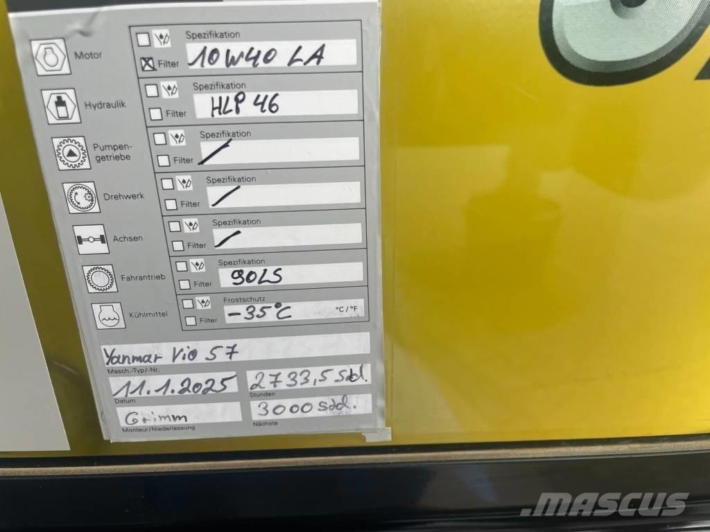 Yanmar Vio 57 - 6A Mini Escavadoras <7t