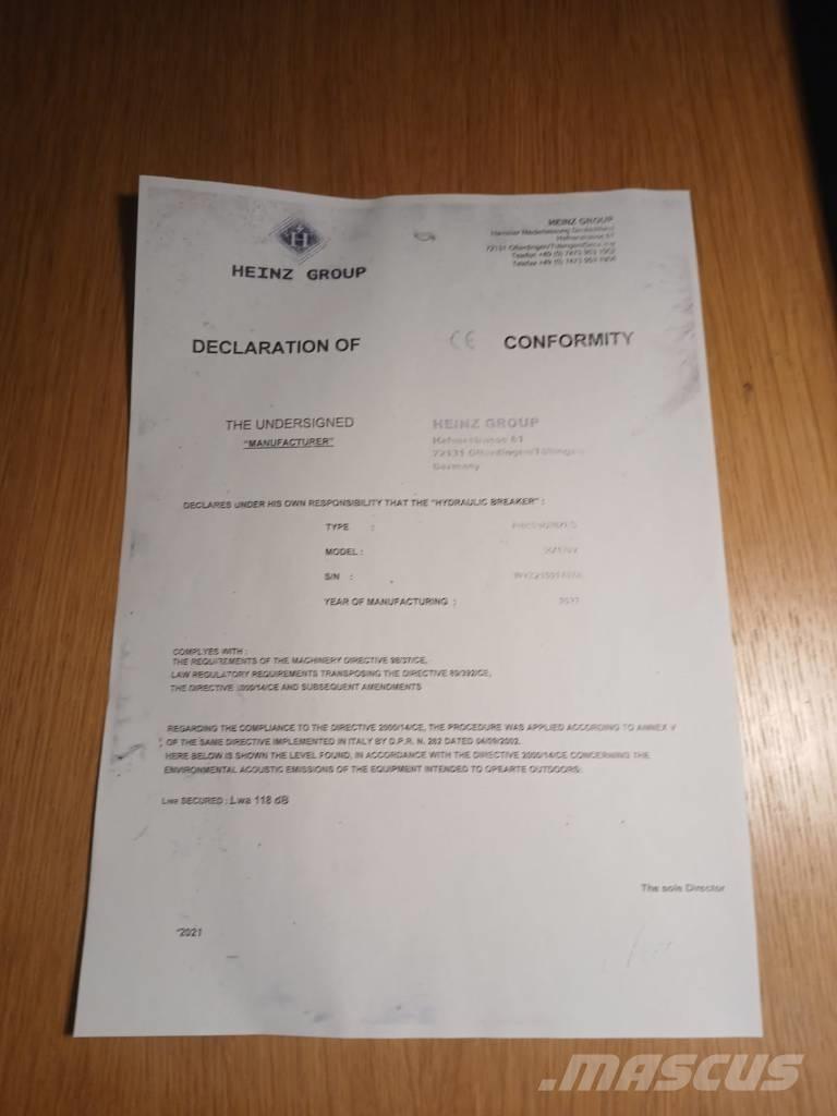 Mustang HM1900 Martelos Hidráulicos