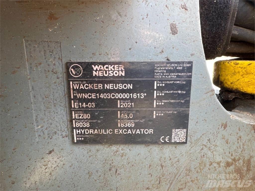 Wacker Neuson EZ80 Escavadoras de rastos