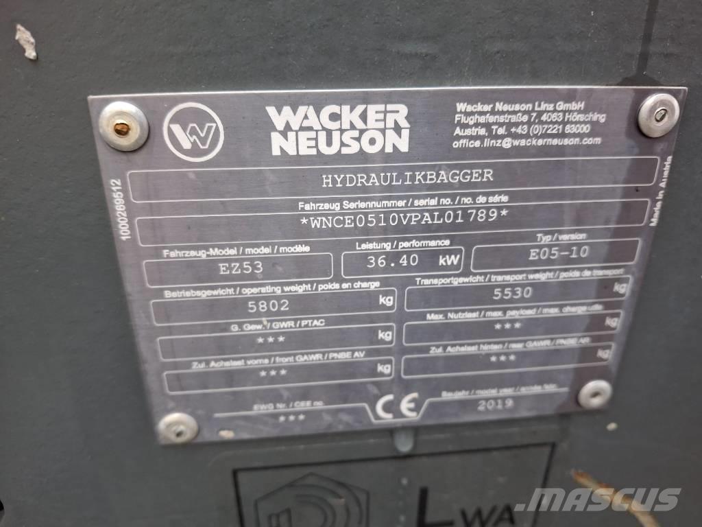Wacker Neuson EZ 53 Mini Escavadoras <7t