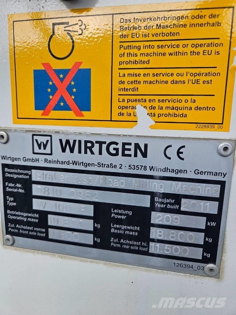 Wirtgen W 100 F Fresadoras de asfalto