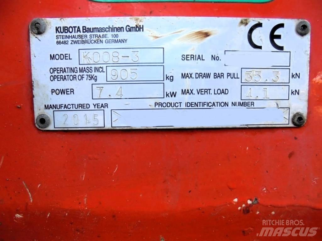 Kubota K 008-3 Mini Escavadoras <7t