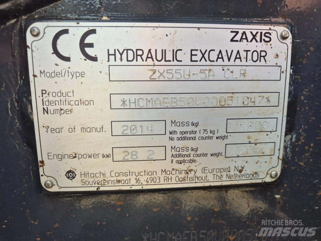 Hitachi ZX55U-5 Mini Escavadoras <7t