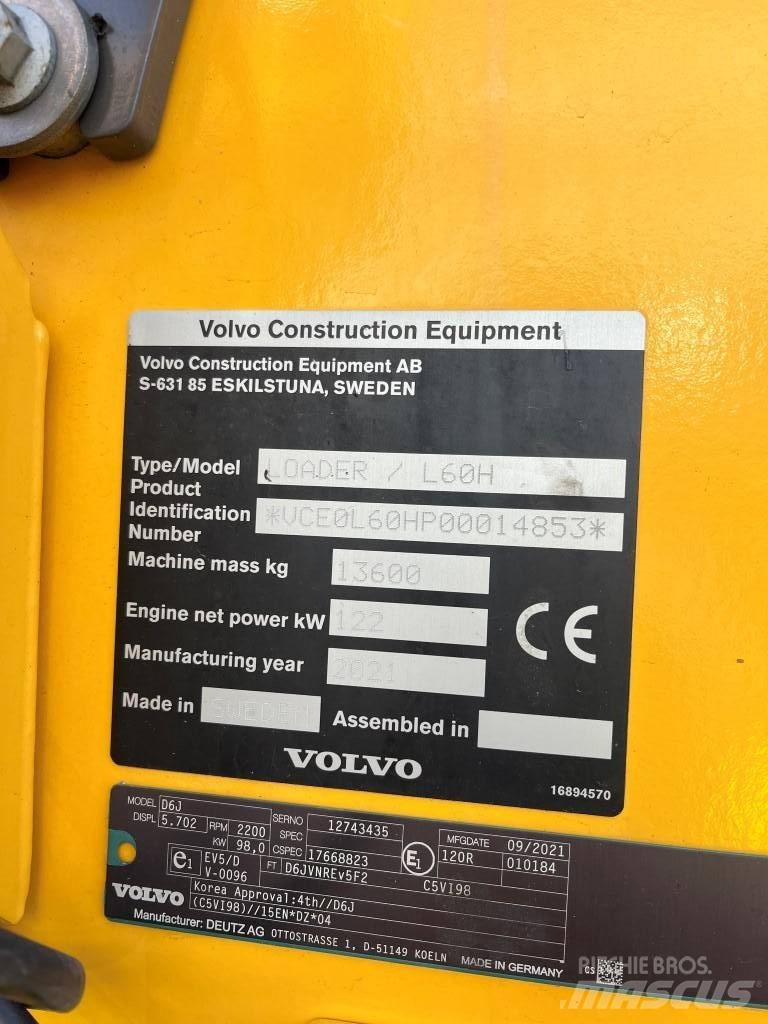 Volvo L60H Pás carregadoras de rodas