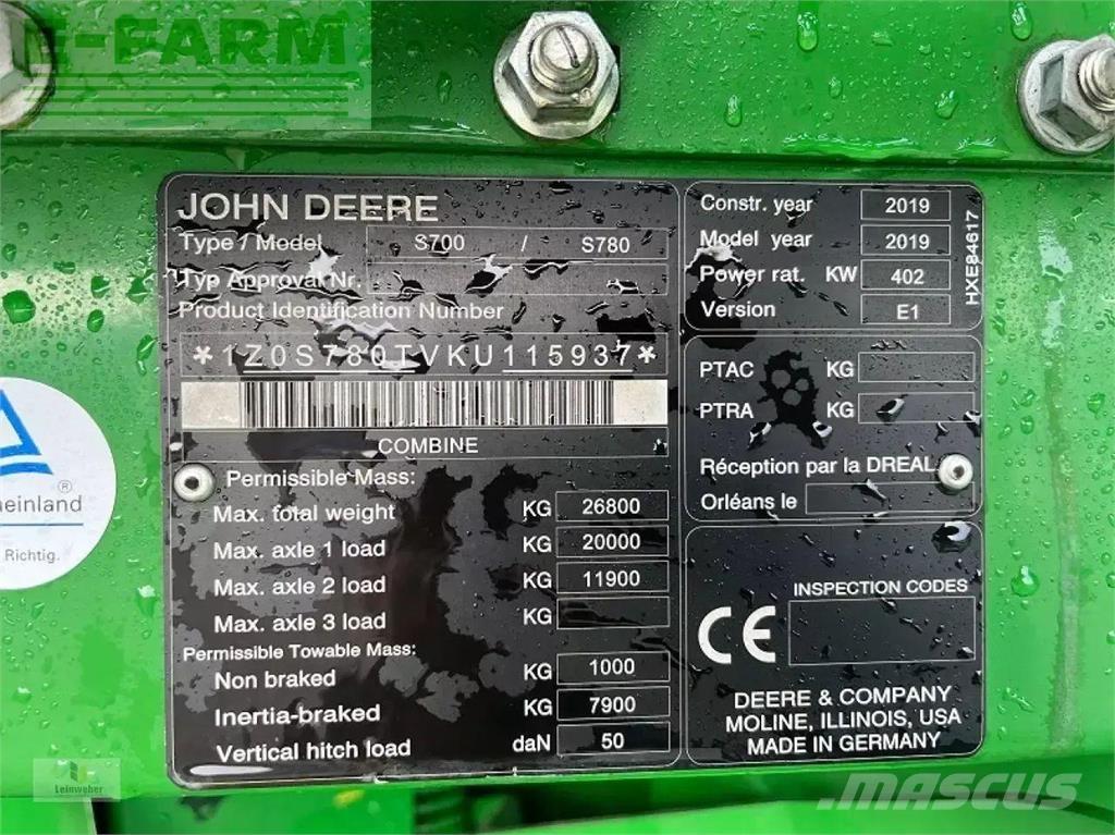 John Deere s 780i Ceifeiras debulhadoras