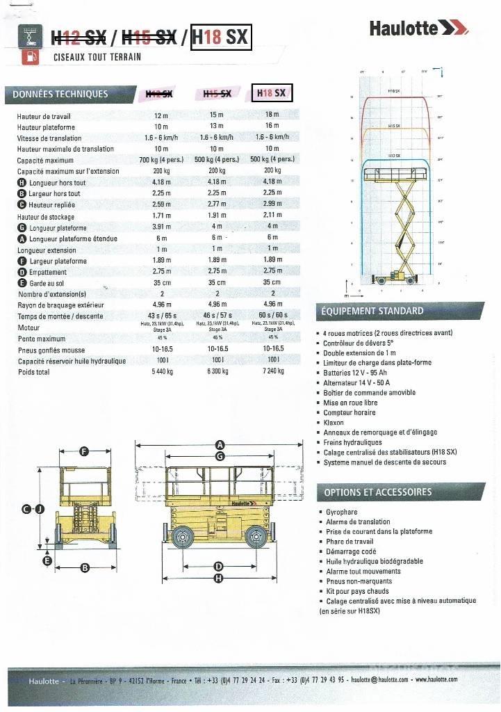 Haulotte H 18 SX Elevadores de tesoura