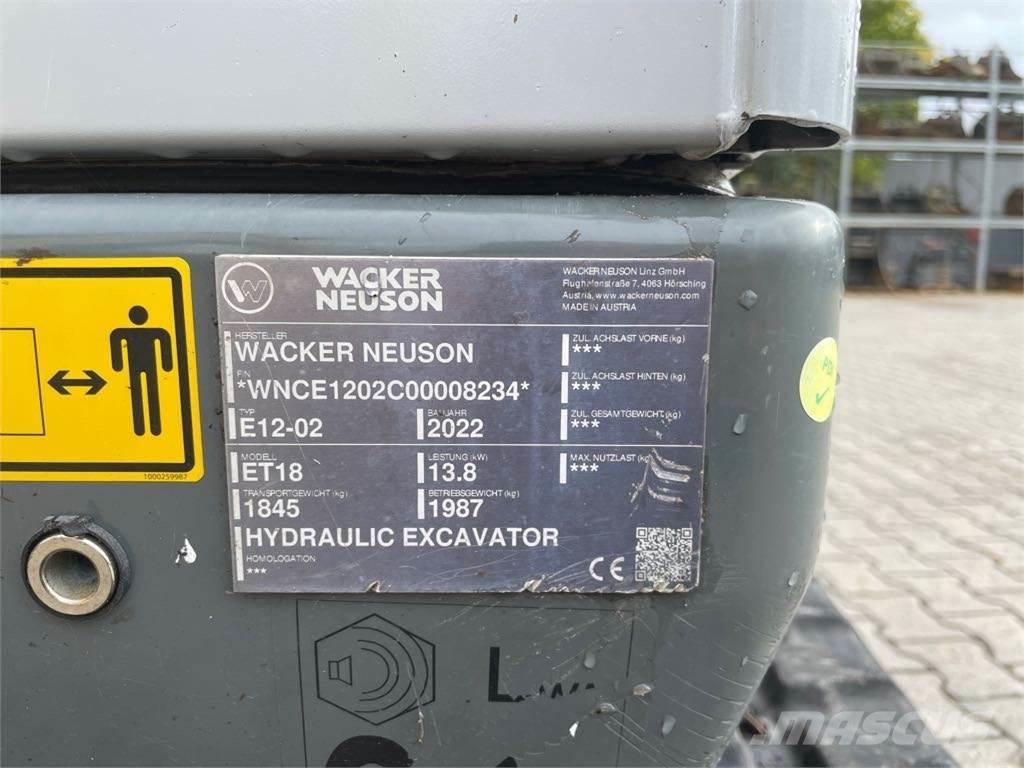 Wacker Neuson ET18 Escavadoras de rastos