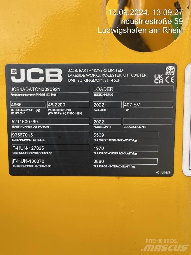 JCB 407 Pás carregadoras de rodas