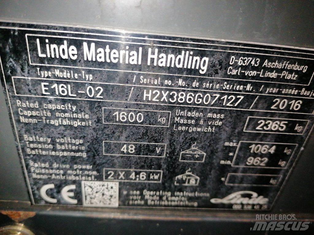 Linde E16L-02 Empilhadores eléctricos