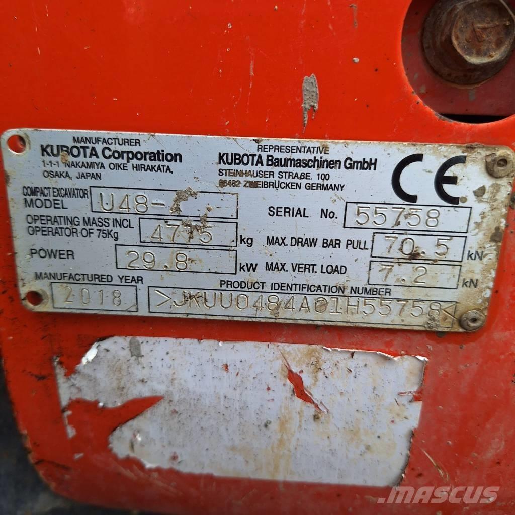 Kubota U 48-4 Mini Escavadoras <7t