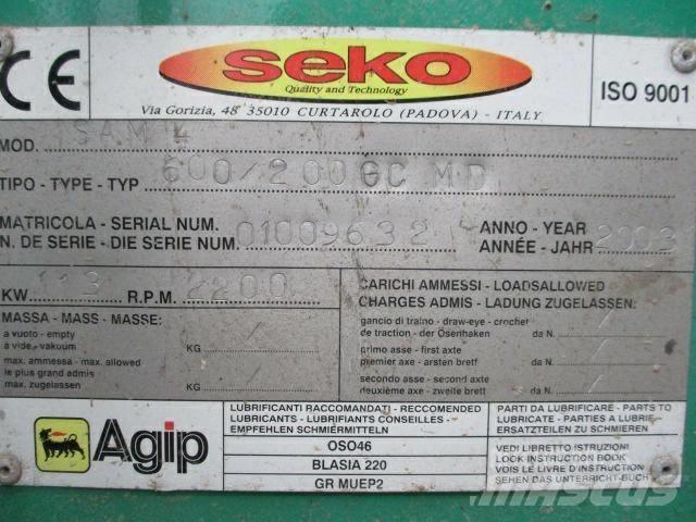 Seko 600/200GC MD Estilhaçadoras florestais