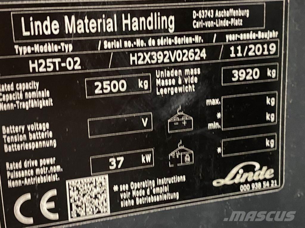 Linde H25T-02 Empilhadores a gás