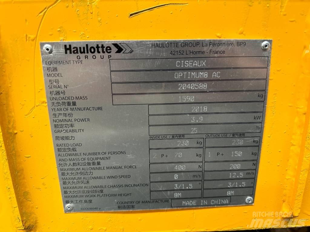 Haulotte OPTIMUM 8 Elevadores de tesoura