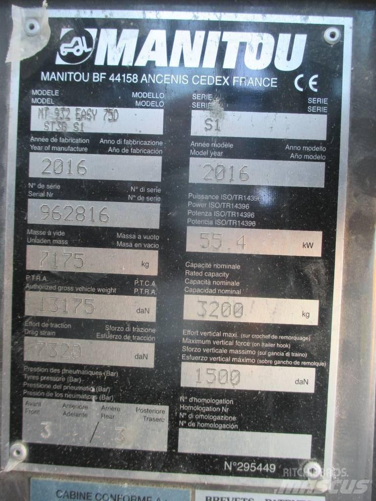Manitou MT 932 Manipuladores telescópicos