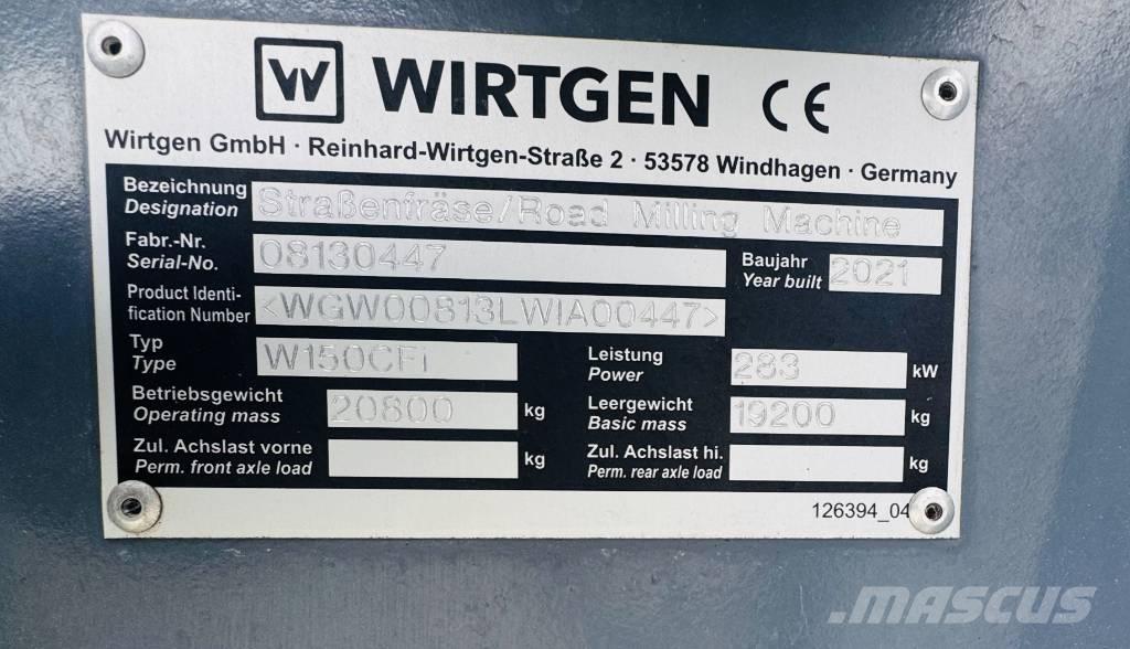Wirtgen W 150 CFi Fresadoras de asfalto