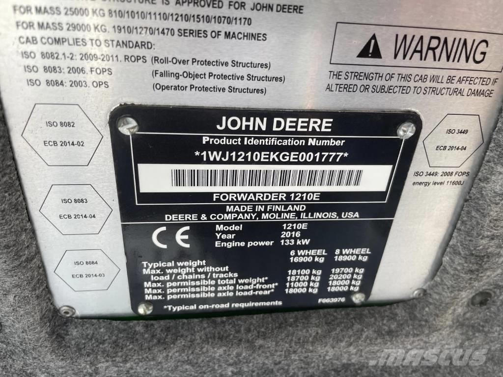 John Deere 1210 E Forwarders florestais