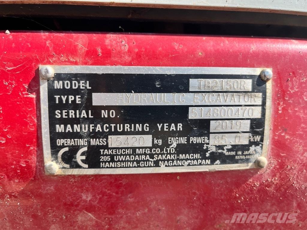 Takeuchi TB 2150 R Escavadoras de rastos