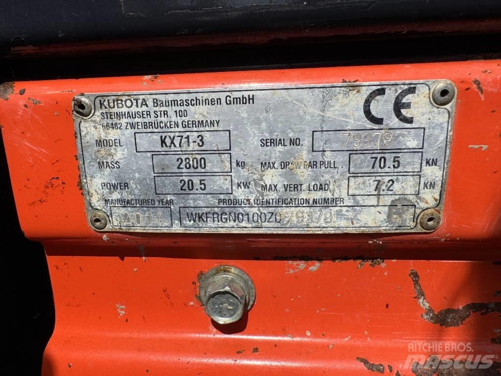 Kubota KX 71-3 Mini Escavadoras <7t