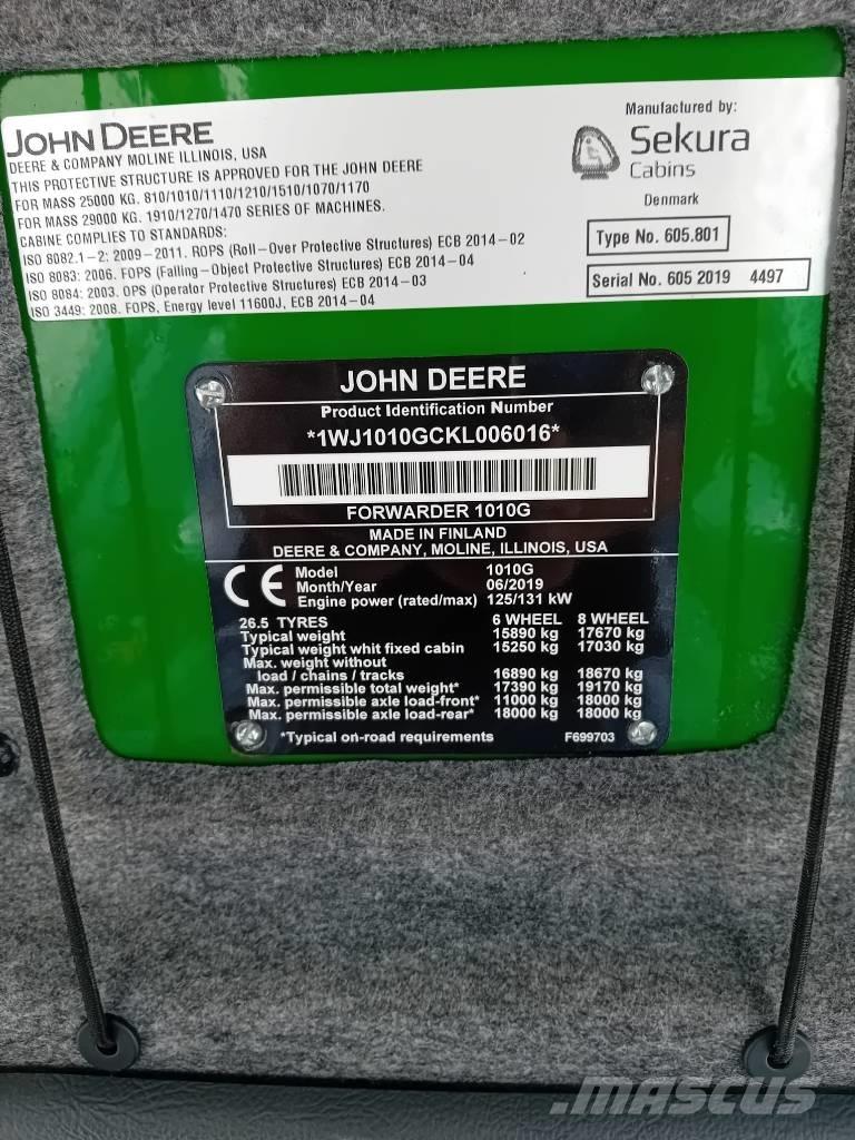 John Deere 1010G Forwarders florestais