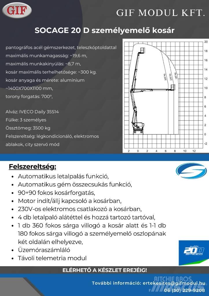 Socage 20D Plataformas de Mastro Vertical