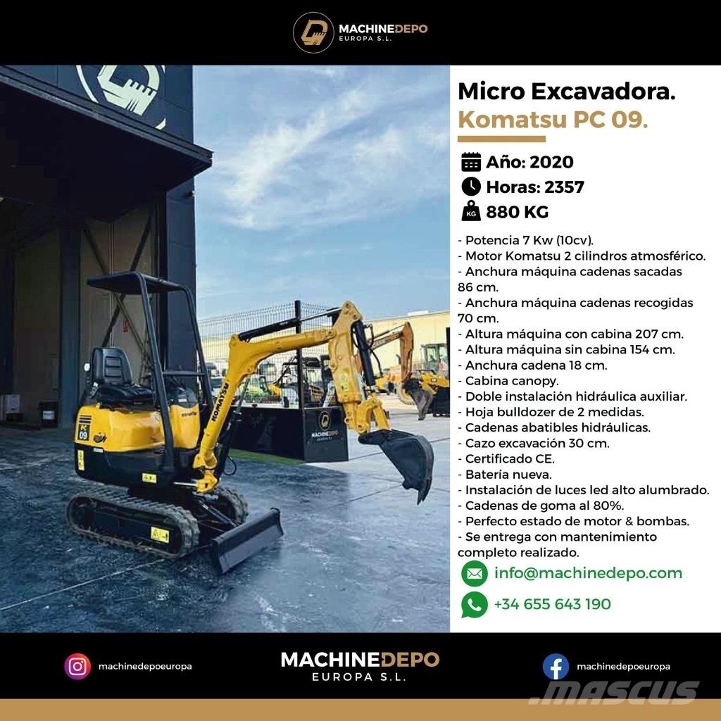 Komatsu PC 09-1 Mini Escavadoras <7t