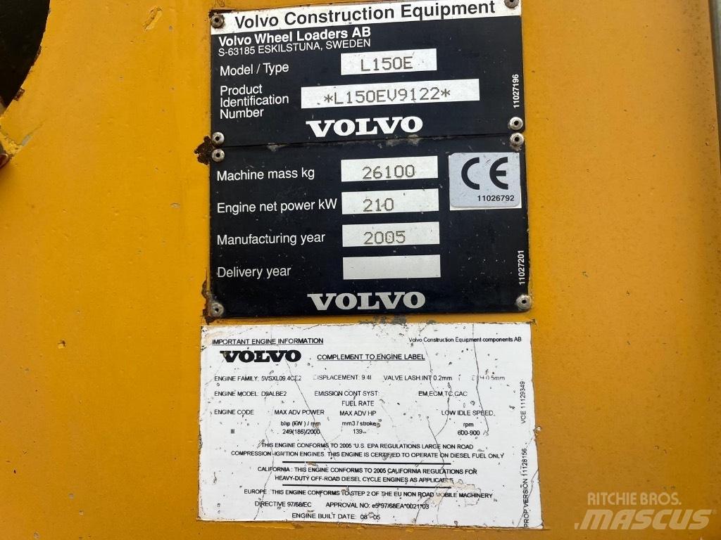 Volvo L 150 E Pás carregadoras de rodas