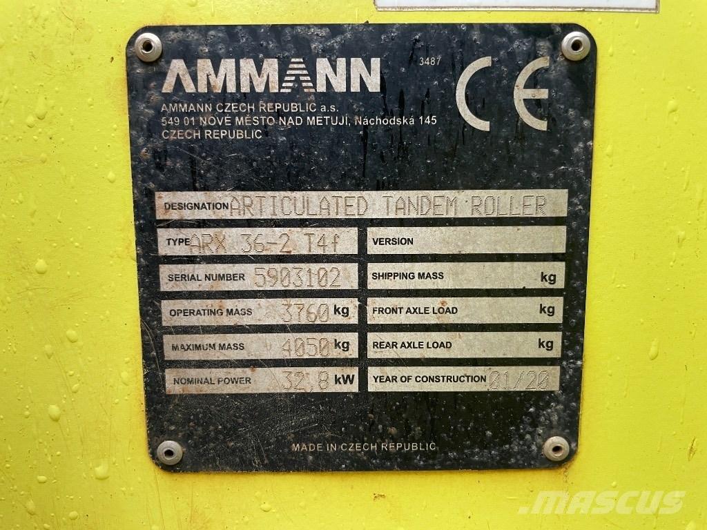 Ammann ARX 36-2 T4f Cilindros Compactadores tandem