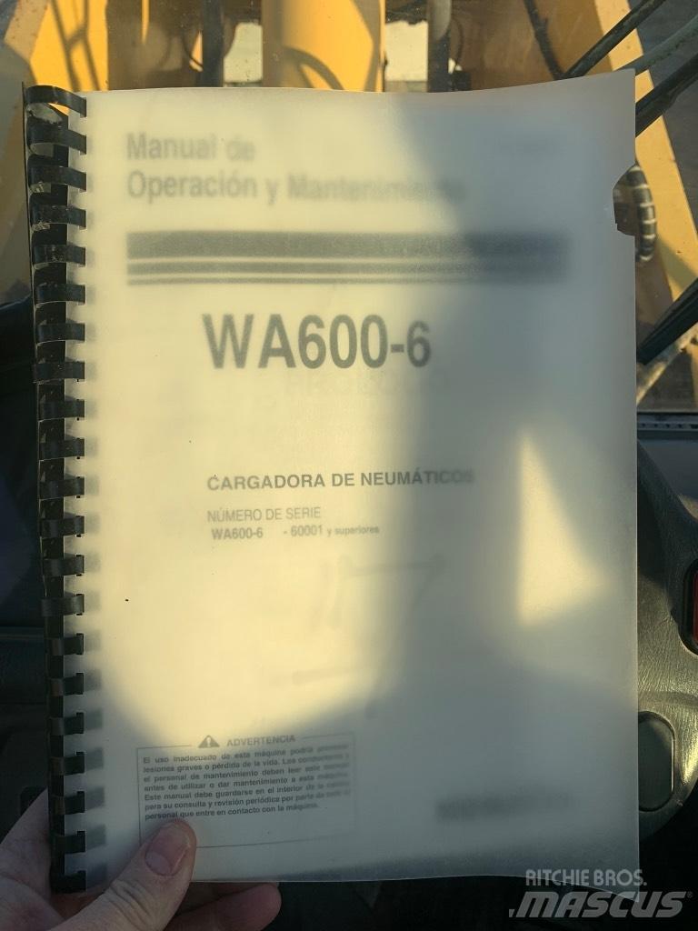 Komatsu Wa600-6 Pás carregadoras de rodas