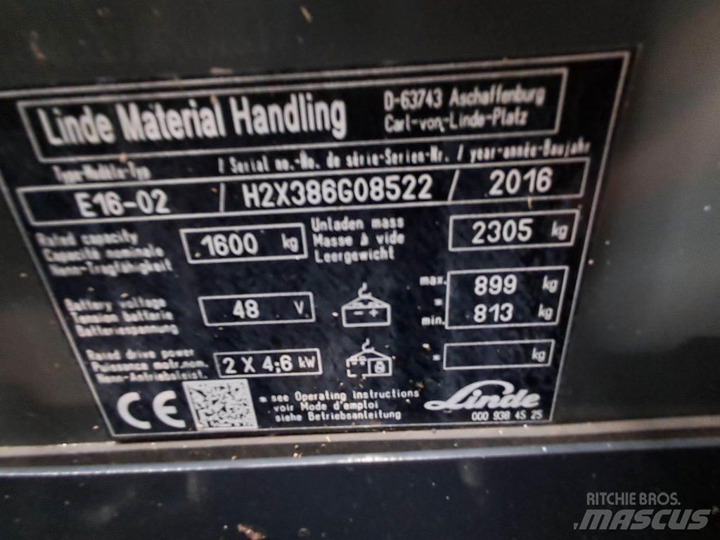 Linde E16-02 Empilhadores eléctricos