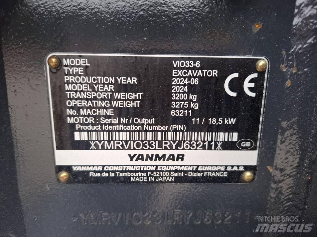 Yanmar Vio 33-6 Mini Escavadoras <7t