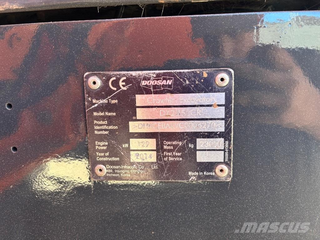 Doosan DX 235 LCR Escavadoras de rastos