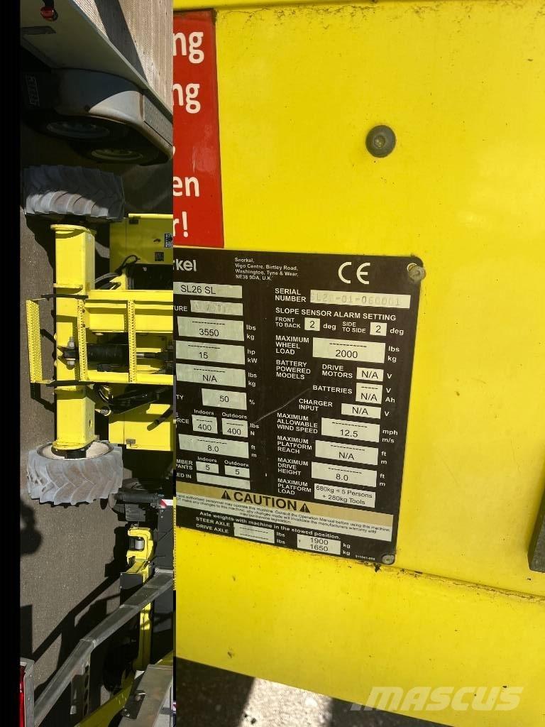 Snorkel SL 26 SL Elevadores de tesoura