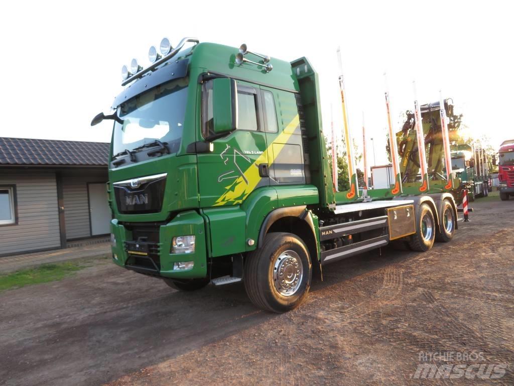 MAN 33.480 Camiões de transporte de troncos