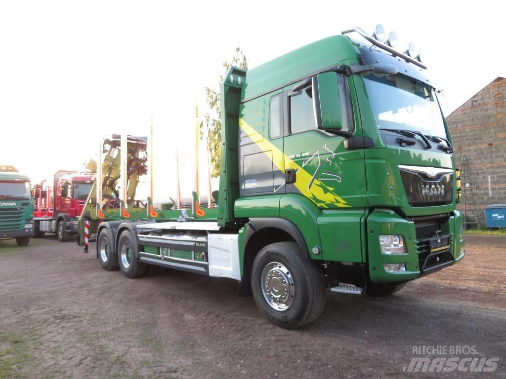 MAN 33.480 Camiões de transporte de troncos