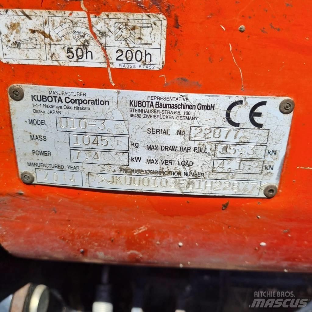 Kubota U 10-3a Mini Escavadoras <7t