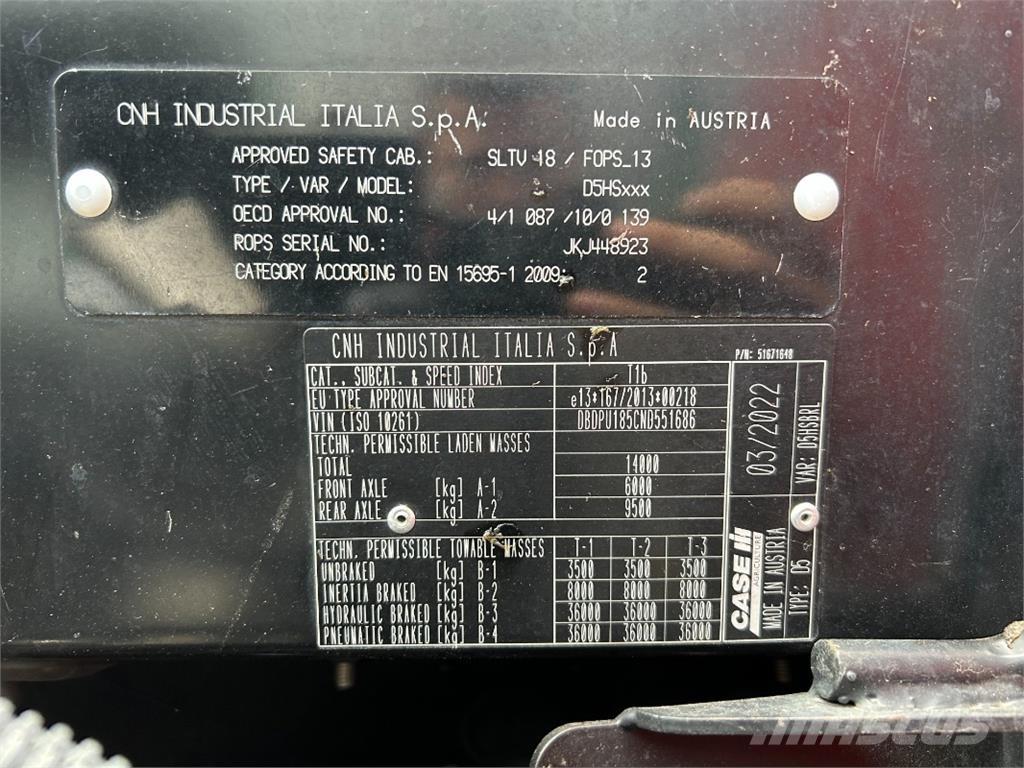 CASE Puma 185 CVX Tratores Agrícolas usados