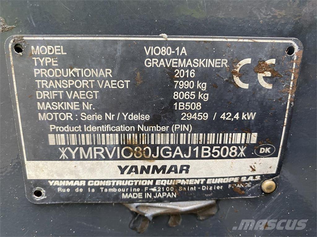Yanmar VIO80-1A Escavadoras de rodas