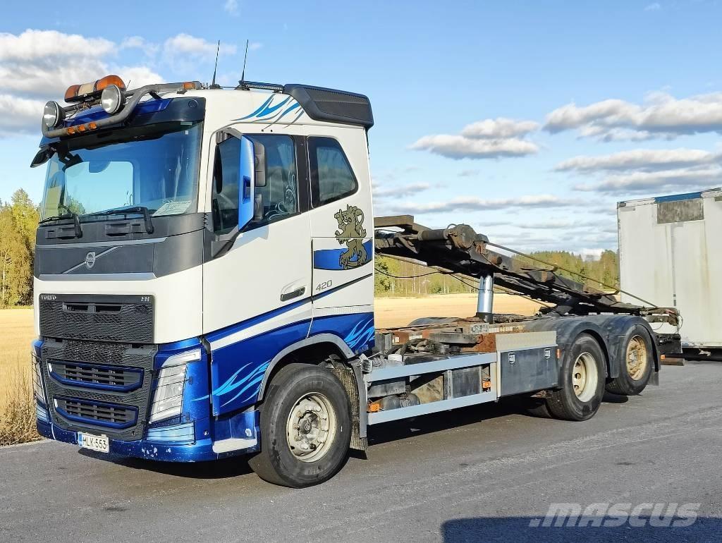 Volvo FH 13 420 Camiões caixa desmontável com elevador de cabo